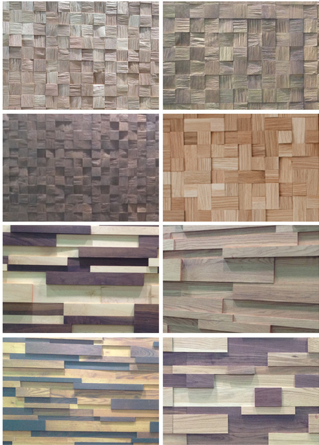 3D Wood wall panels.