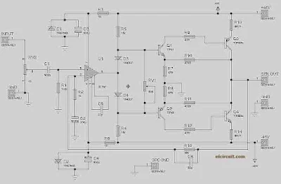 140W RMS Power Amplifier Circuit Diagram