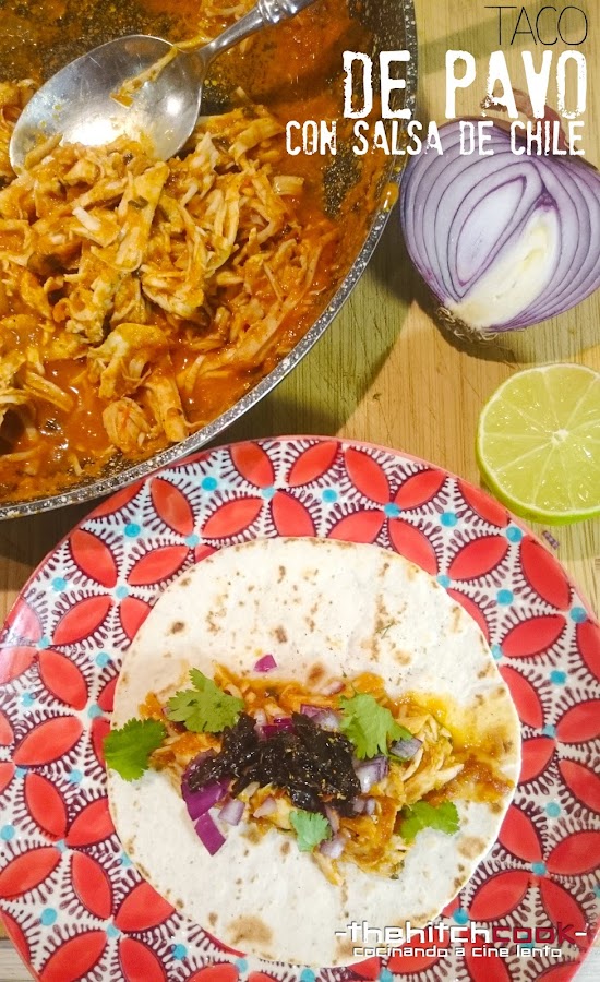 TACOS DE PAVO CON SALSA DE CHILE