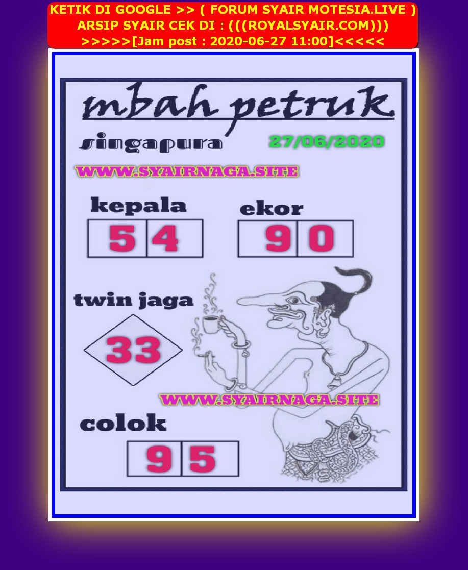 Prediksi Syair sgp 27 Juni 2020 KODE SYAIR SGP SYAIR HK