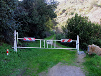 Trailhead for 2N28 Silver Fish Fire Road near Morris Dam on Highway 39, Angeles National Forest