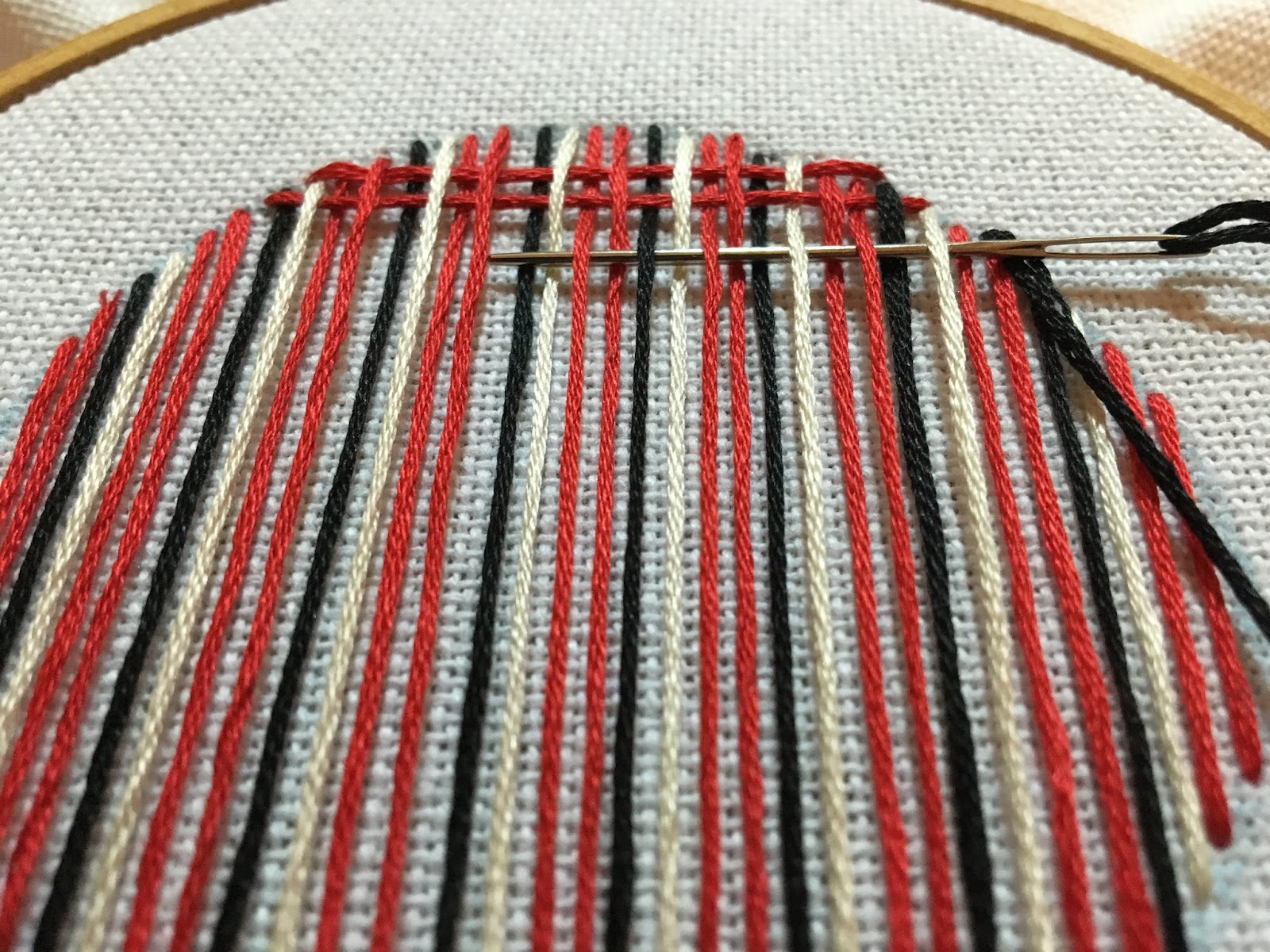 plaid embroidery