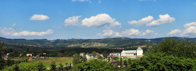 Panorama na północ z centrum Istebnej.