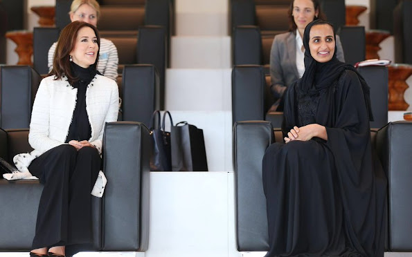 Crown Princess Mary of Denmark visits the Qatar Academy in Doha