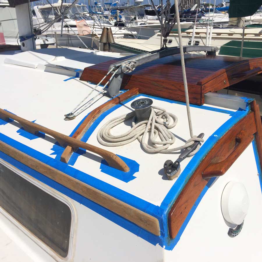 Captain Curran's sailing blog To varnish or not to varnish? Short