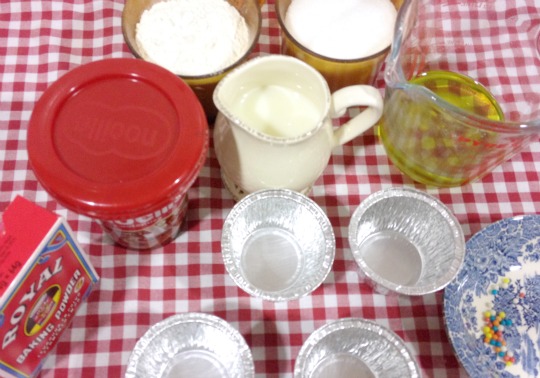 Ingredientes Cupcakes con Nocilla
