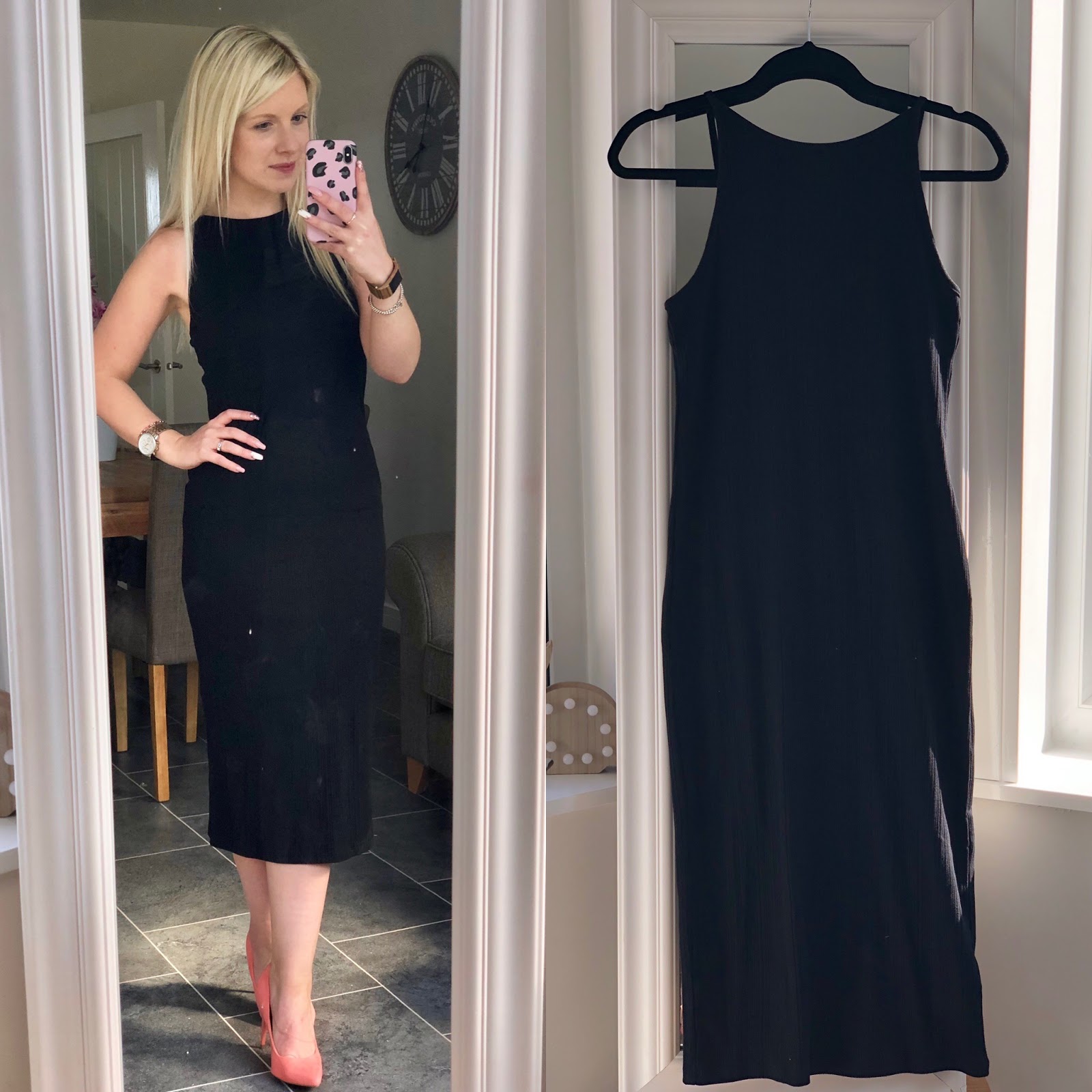 new look black work dress