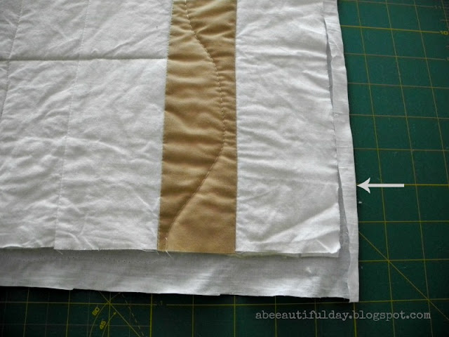 Tutorial-How to finish the quilt - The Self binding method-abeeautifulday.blogspot.com