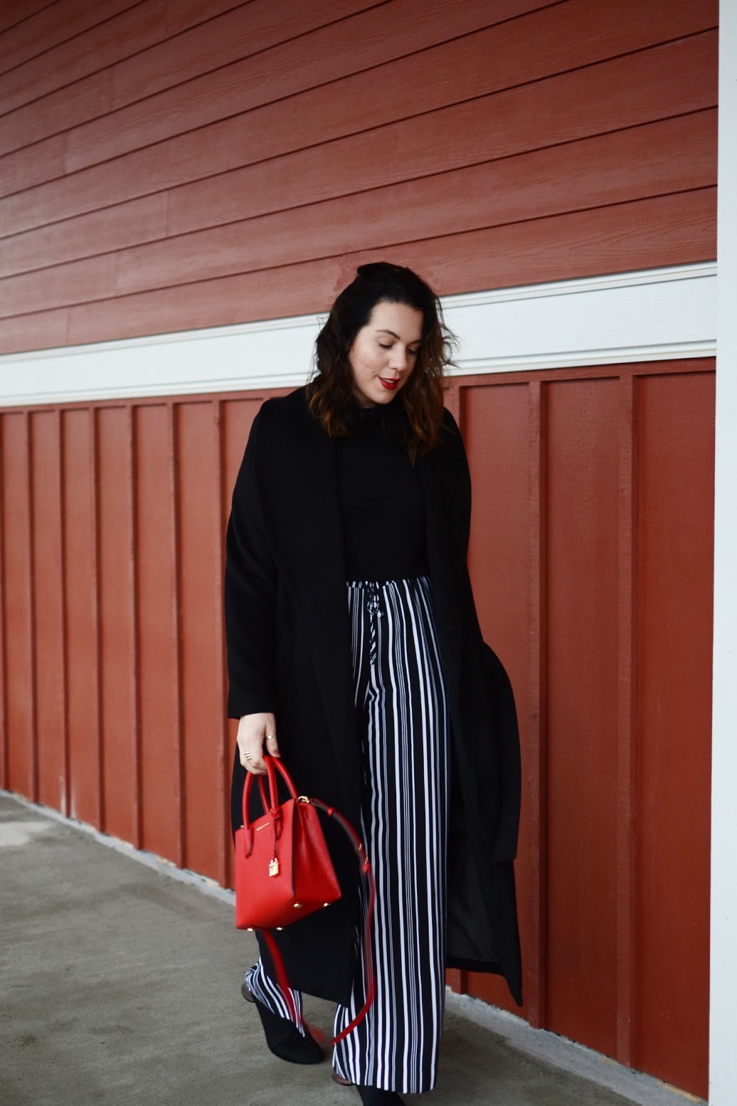 Le Chateau striped pants trousers outfit vancouver fashion blogger aleesha harris
