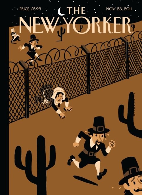 Christoph Niemann's clever Promised Land covers The New Yorker's 