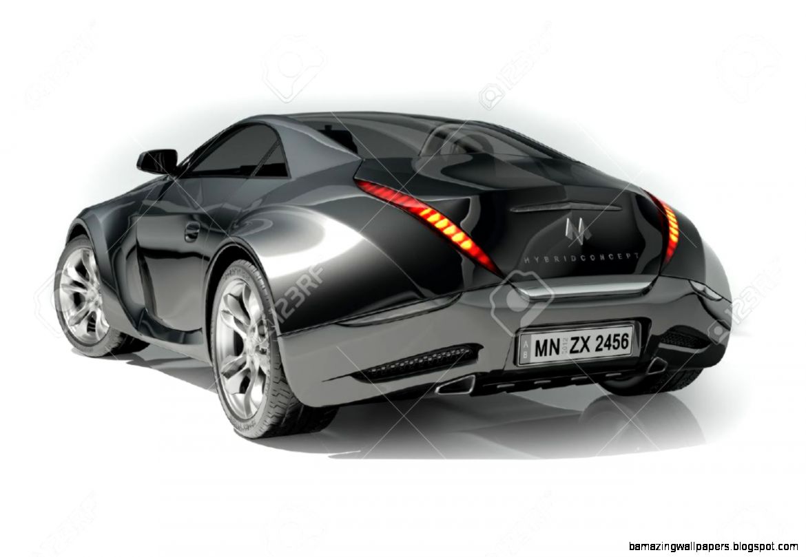 Black Sports Car Logo On The Car Is Fictitious Stock Photo