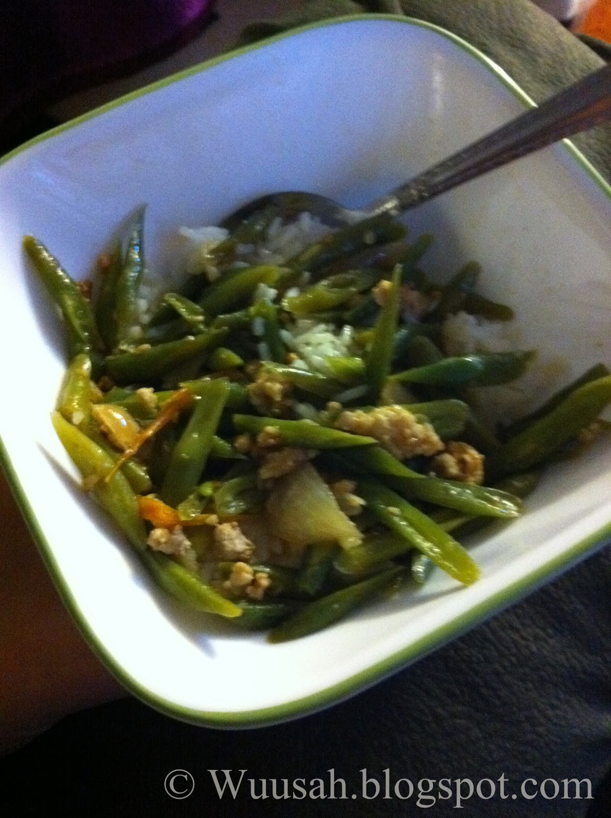 Wuusah Finding The Time To Breathe Simple Green Beans and Ground Pork