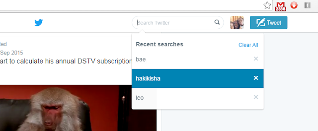 Twitter Search History