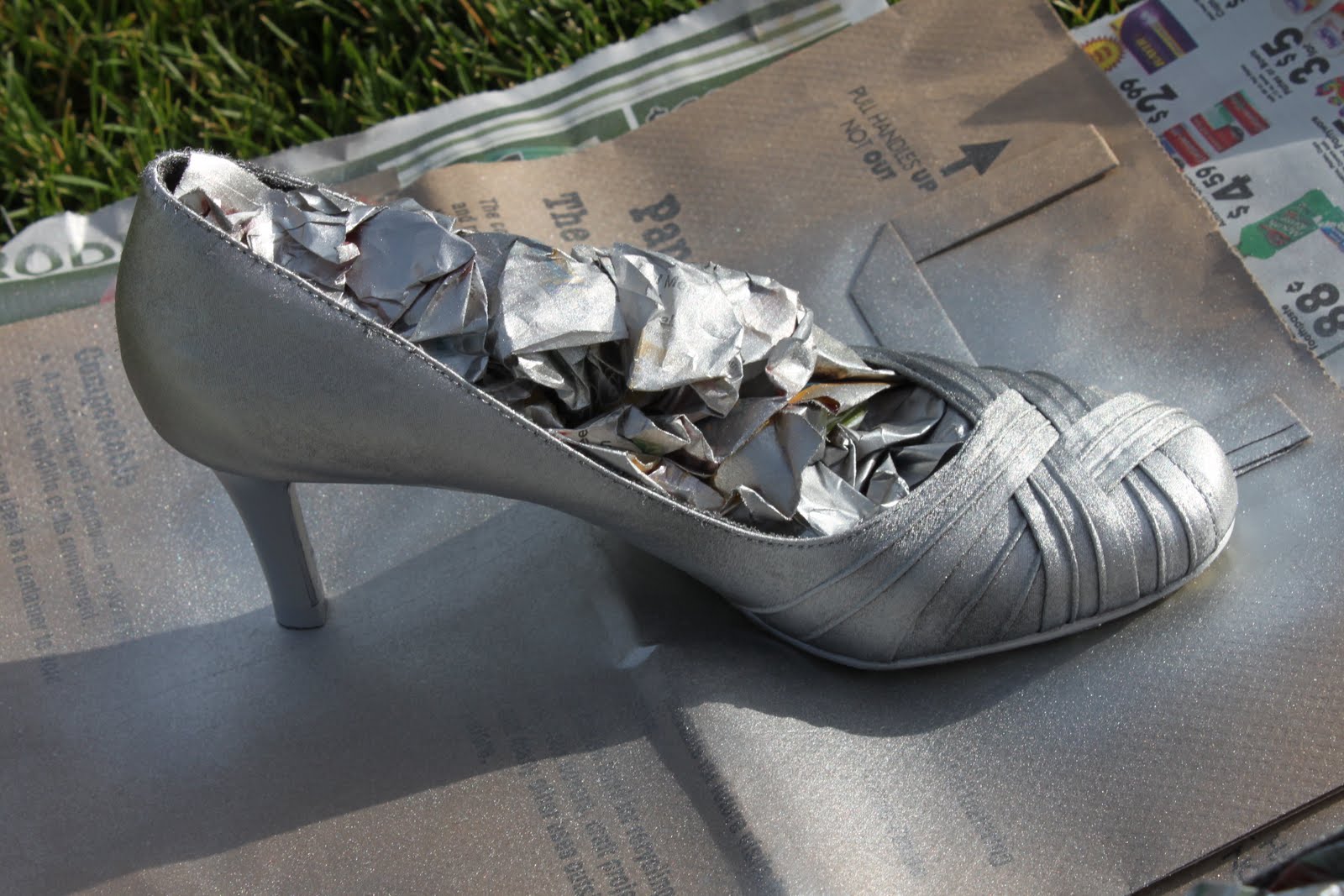 inexpensive silver shoes