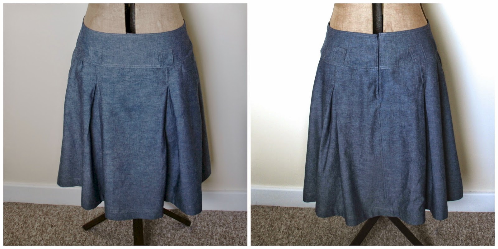Confessions of a Sewing Novice: A chambray skirt (Ottobre 05-2008-13)