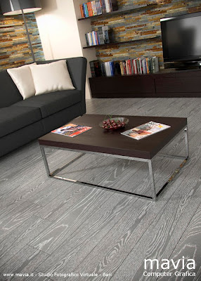 Parquet: Parquet tipo listoni grandi di colore grigio scuro per arredamento ambiente salotto,pavimenti in legno moderni 