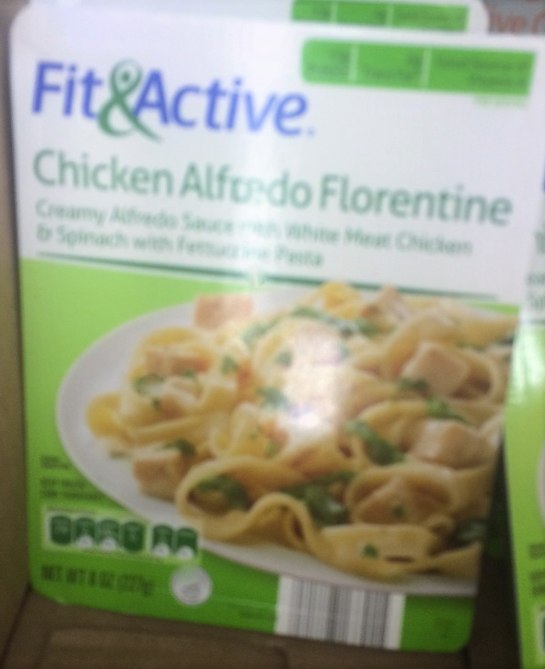 Fit & Active Chicken Alfredo Florentine Frozen Single Serve Entree (Aldi)