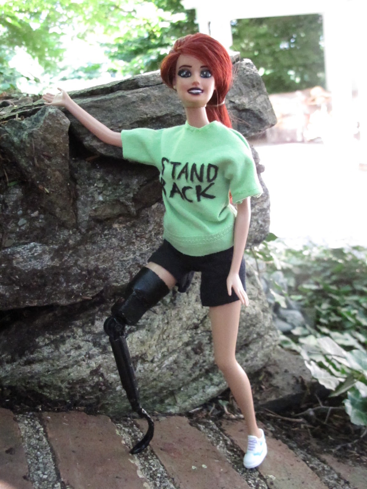 barbie with a prosthetic leg