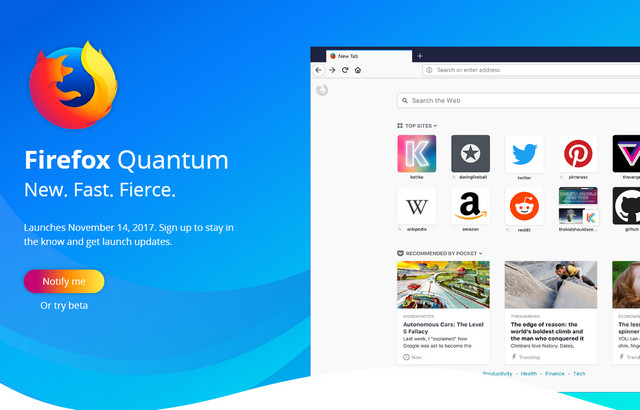 موزيلا فايرفوكس تطلق إصدار جديد وسريع بمزايا رهيبة Firefox Quantum 2018