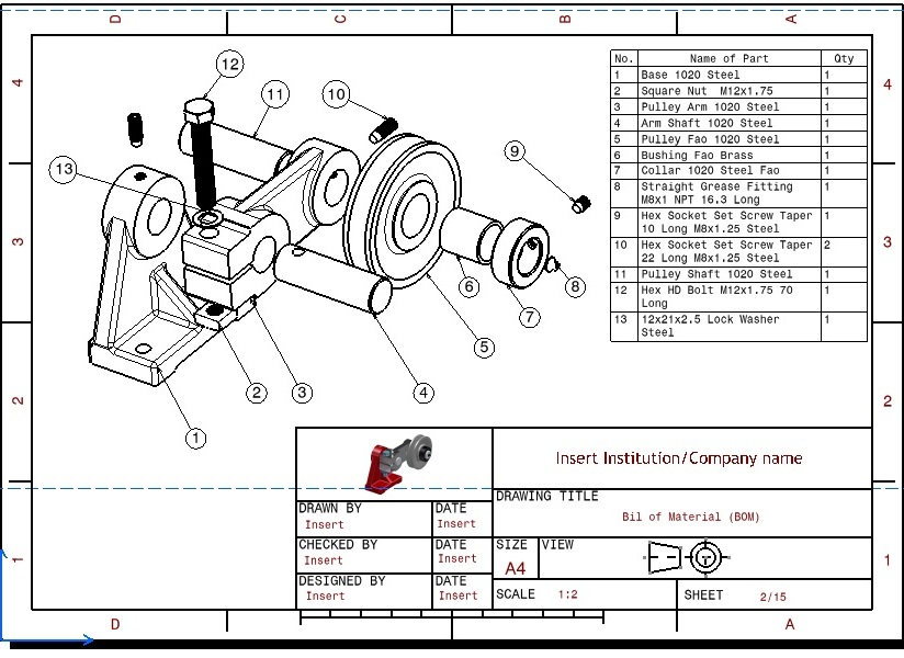 MSH DESiGN House CAD Drawing Belt Tensioner