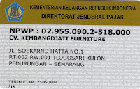 legalitas npwp perusahaan furniture semarang