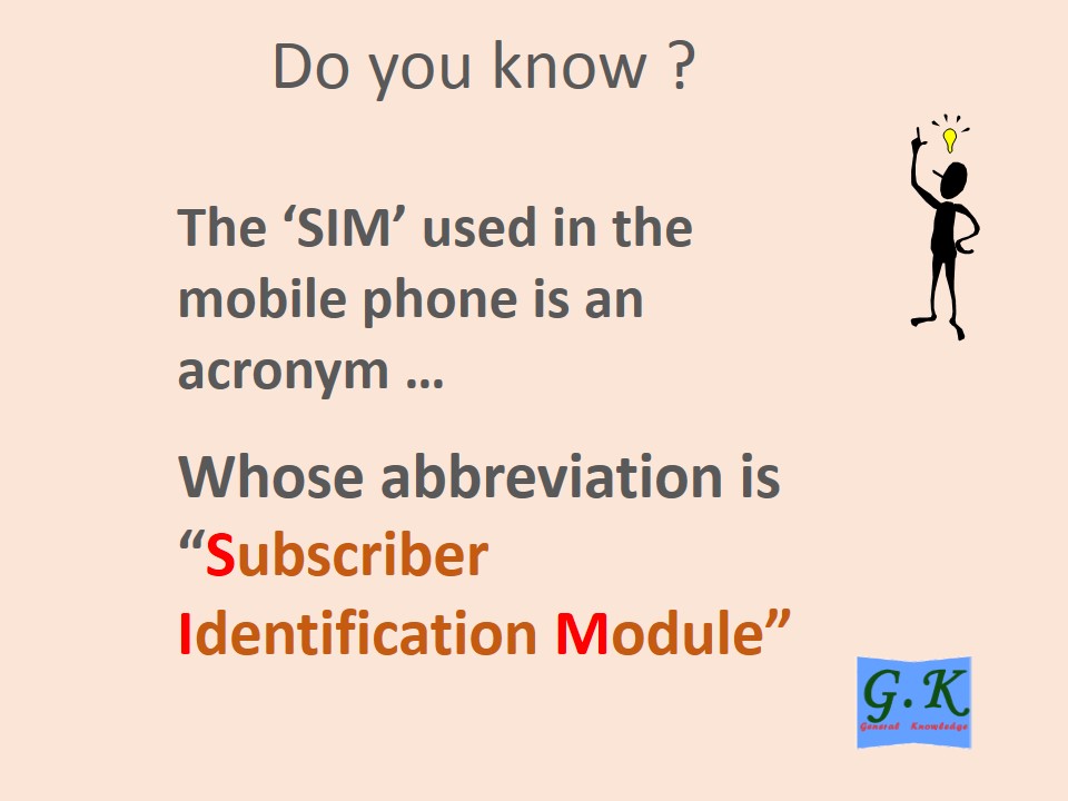 General Knowledge Desk What is the fullform of SIM in the mobile phone..?