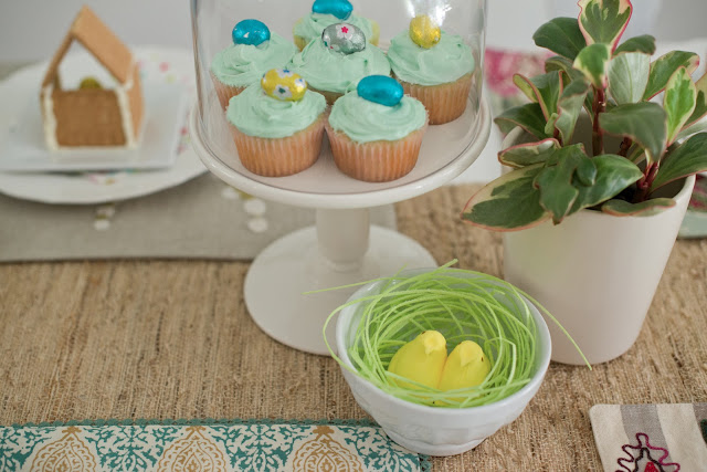 Easter candy themed tablescape