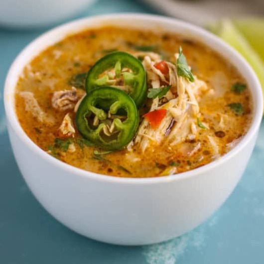 Slow Cooker White Chicken Chili #Healthyfood #winterchili Slow Cooker White Chicken Chili #Healthyfood #winterchili