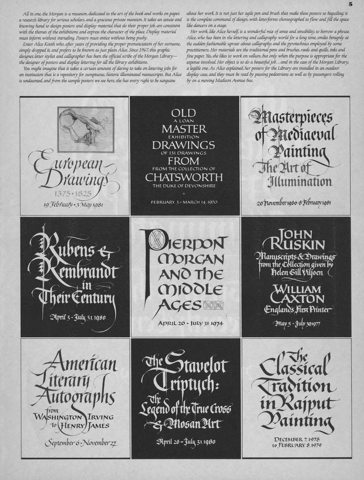 Tenth Letter of the Alphabet: Calligraphy: Alice in U&lc