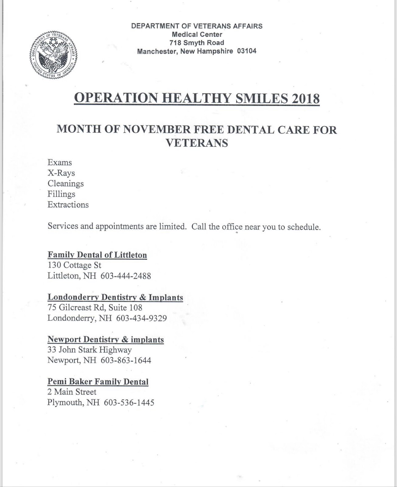 American Legion Post 95 November 2018