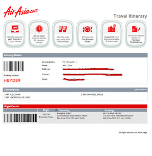 Example Booking Confrimation Air Asia