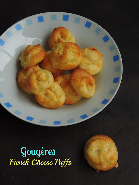 French cheese Puffs, Gougéres au fromage