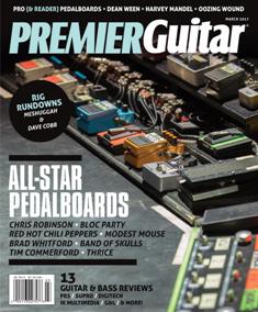 Premier Guitar - March 2017 | ISSN 1945-0788 | TRUE PDF | Mensile | Professionisti | Musica | Chitarra
Premier Guitar is an American multimedia guitar company devoted to guitarists. Founded in 2007, it is based in Marion, Iowa, and has an editorial staff composed of experienced musicians. Content includes instructional material, guitar gear reviews, and guitar news. The magazine  includes multimedia such as instructional videos and podcasts. The magazine also has a service, where guitarists can search for, buy, and sell guitar equipment.
Premier Guitar is the most read magazine on this topic worldwide.
