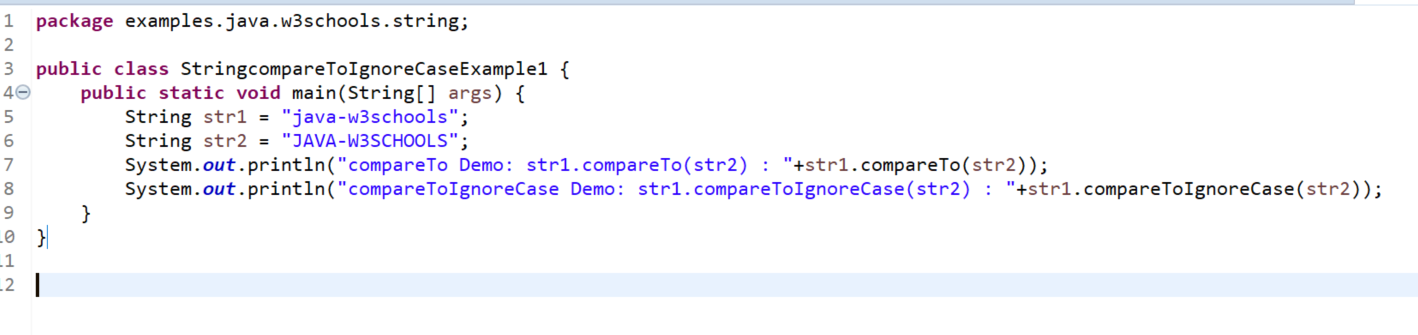Java String compareToIgnoreCase method example - Internal ...