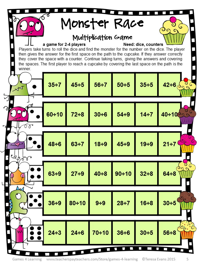 Multiplication Games Printable 3Rd Grade : 3rd Grade Multiplication