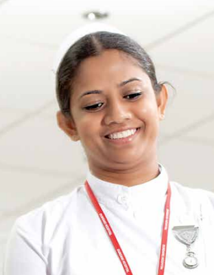 Durdans hospital nurse with nice smile