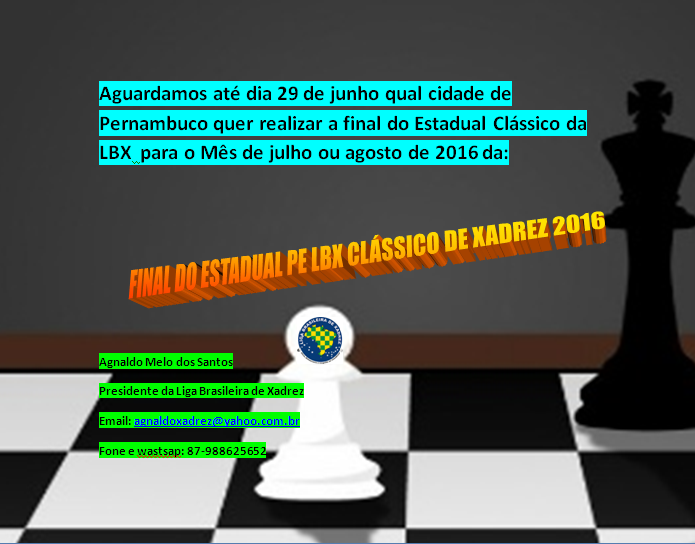 MESTRE DA LBX VICTOR GABRIEL - Liga Brasileira de Xadrez