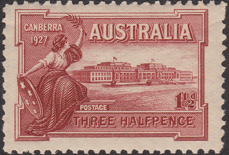 Engraved Stamps! Australia 1927 Opening of Parliament House