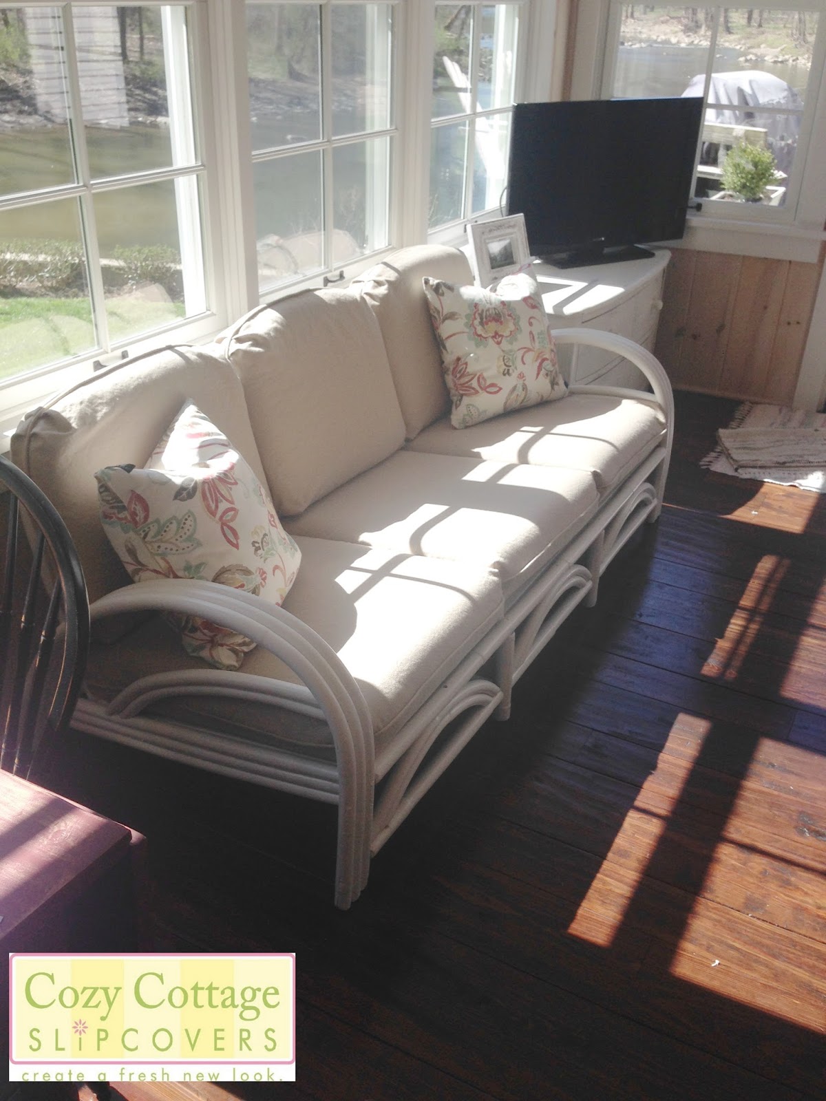 Cozy Cottage Slipcovers Sunroom cushions