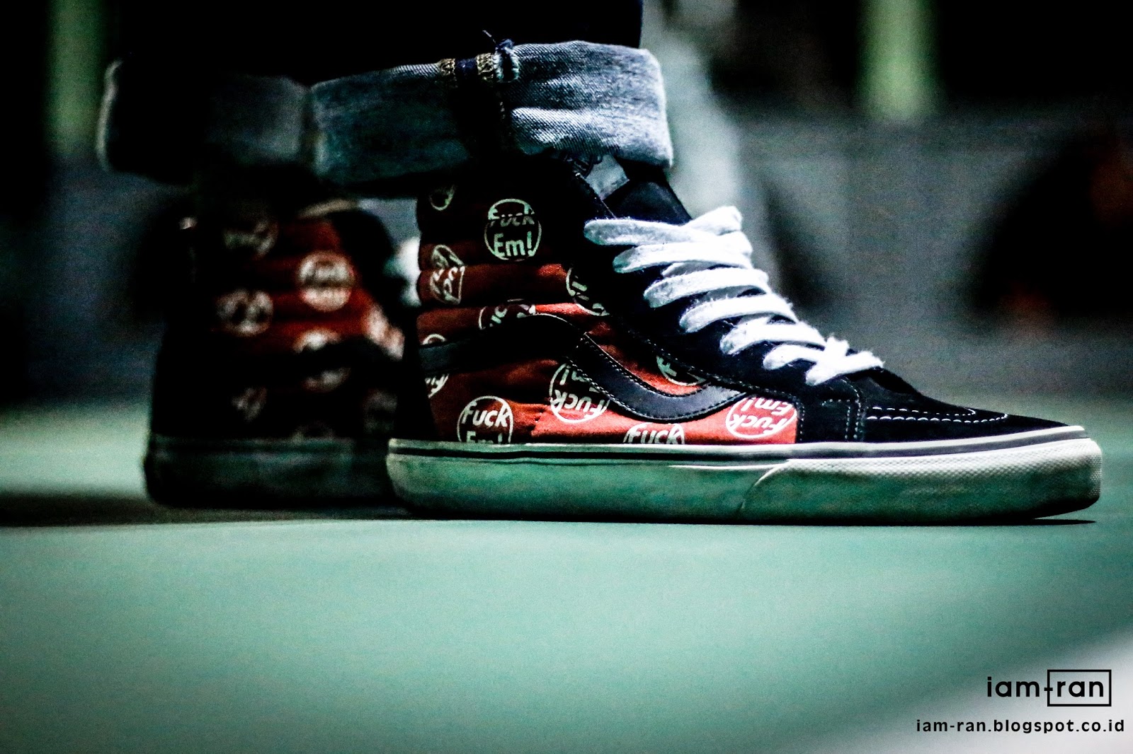supreme vans on feet