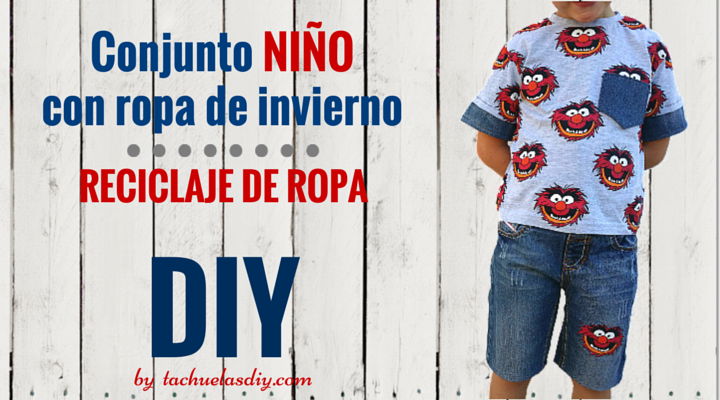 DIY Reciclaje de ropa: Conjunto veraniego de niño con ropa de invierno -