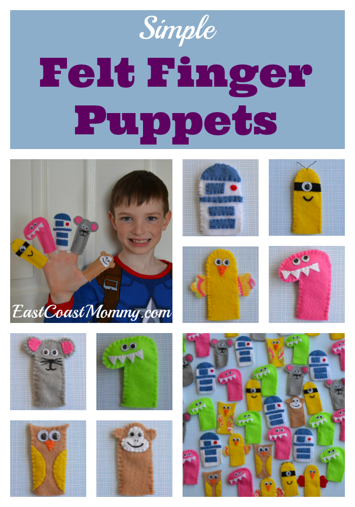 East Coast Mommy Simple Felt Finger Puppets