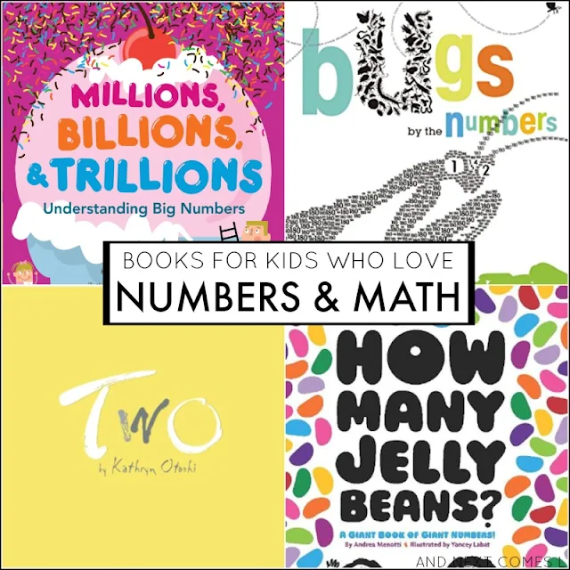 Books for kids who love big numbers & math - not your typical counting books - from And Next Comes L