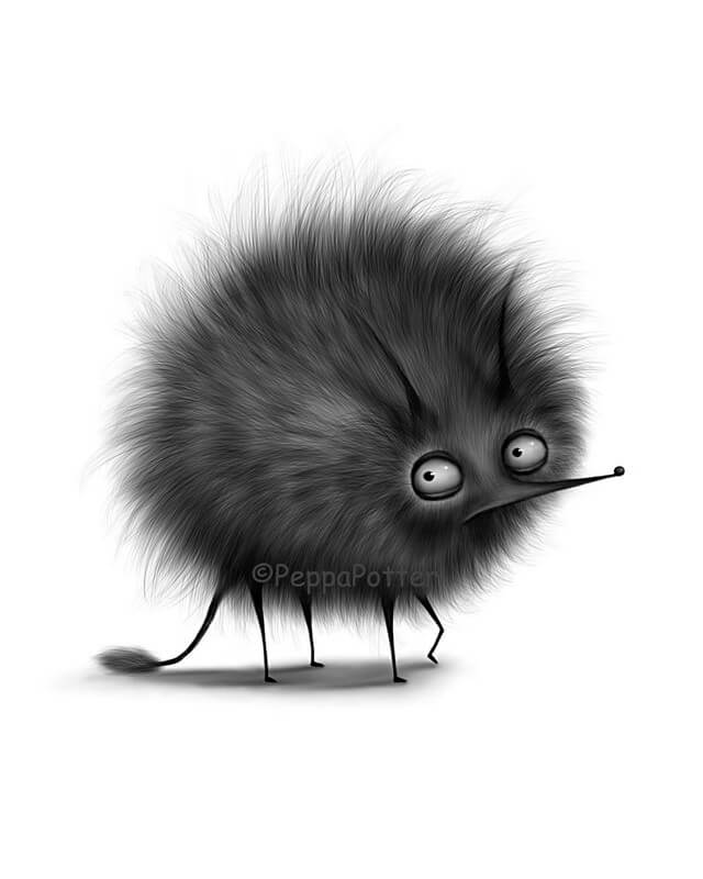 12-Hedgehog-Dog-Maria-Fluffy-Animals-in-Digital-Art-Creatures-www-designstack-co