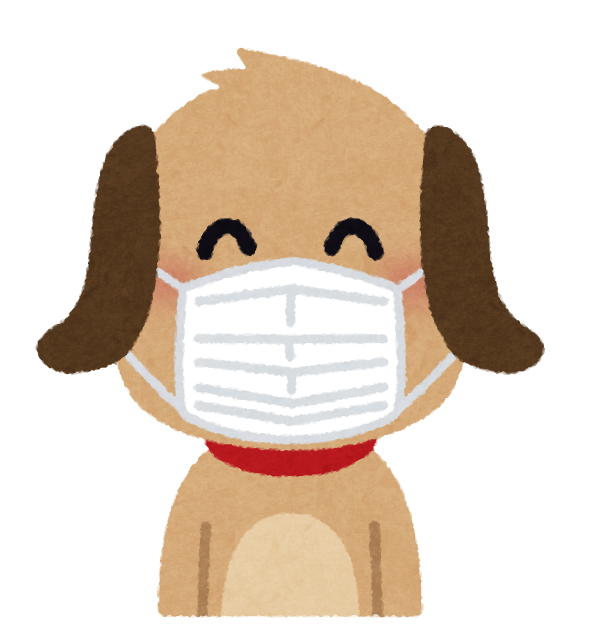 マスクを付けた犬のキャラクター かわいいフリー素材集 いらすとや