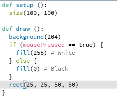 Processing in Python Mode: If/else and True/False statements!