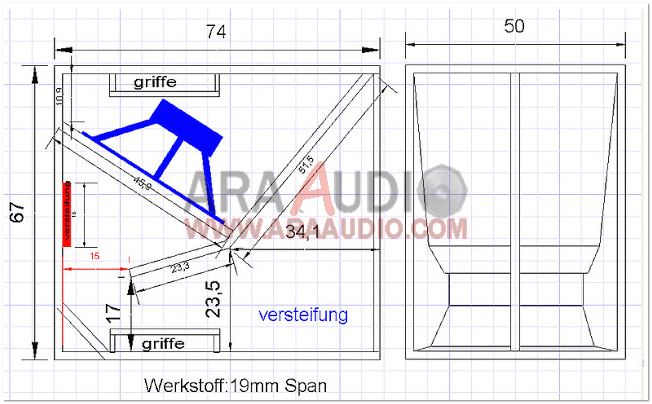 ukuran box speaker 18 inch double planar