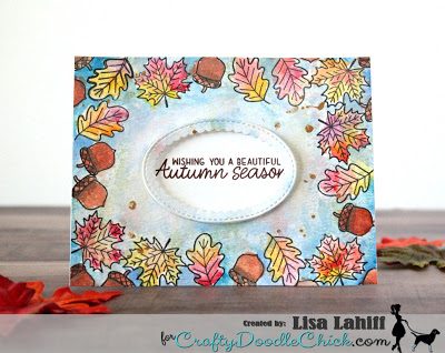 Sunny Studio Stamps: Beautiful Autumn Customer Card by Lisa Lahill