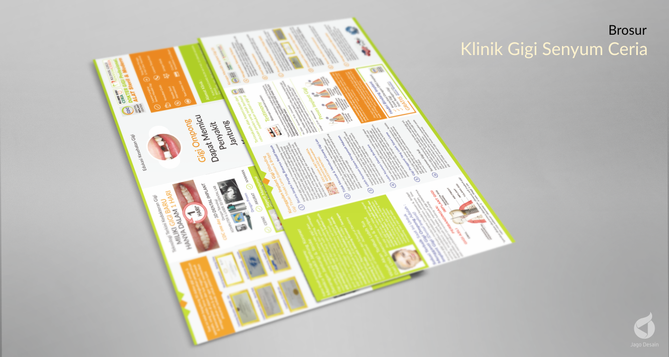 Brosur Klinik Gigi Senyum Ceria Portfolio Jago Desain - Brosur Klinik Gigi Senyum Ceria