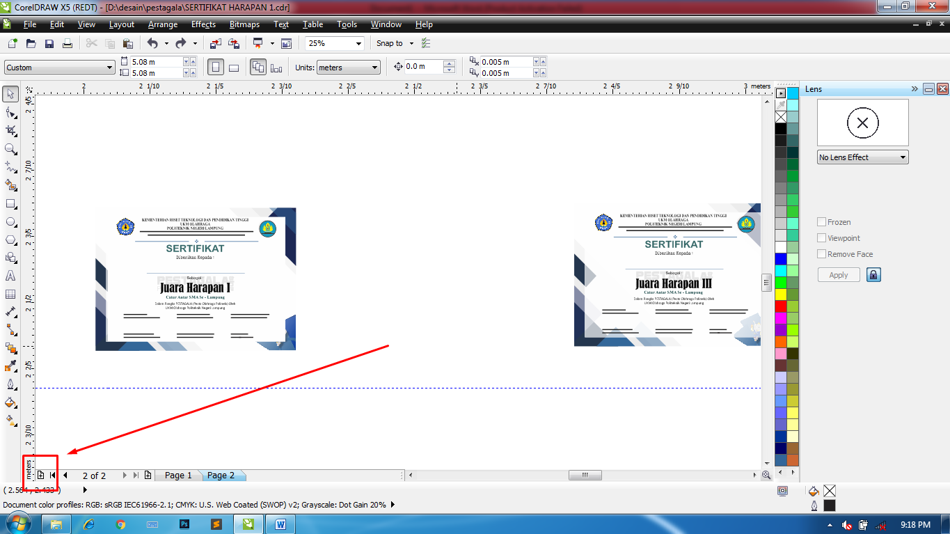Cara mengeksport file corel draw ke pdf menjadi beberapa
